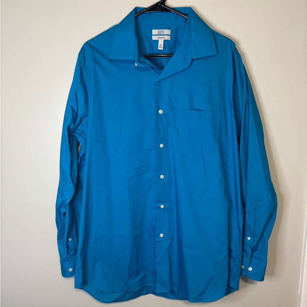 Croft & Barrow Blue Casual Button Down Shirt with Pocket